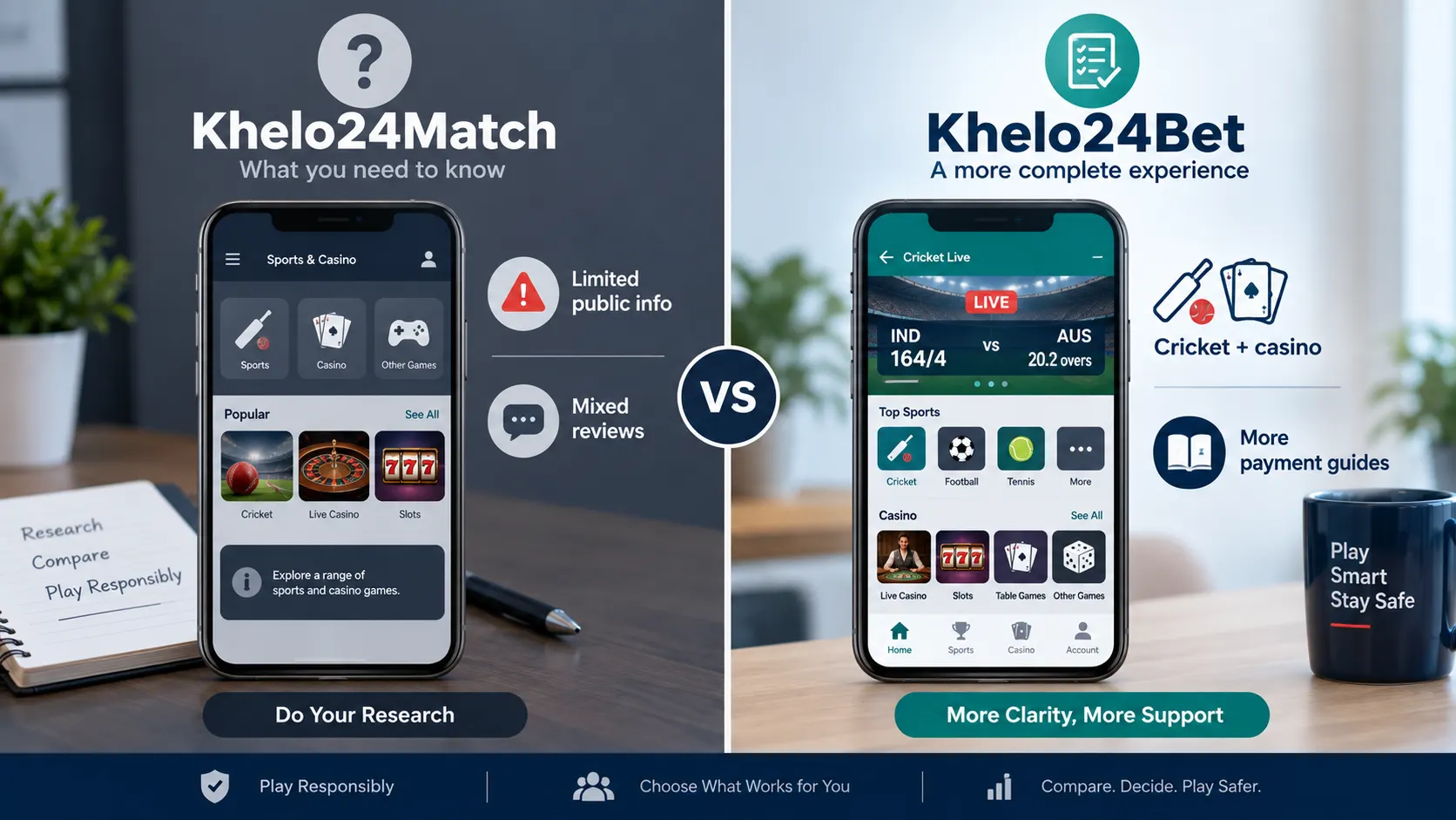 Khelo24Match vs Khelo24Bet